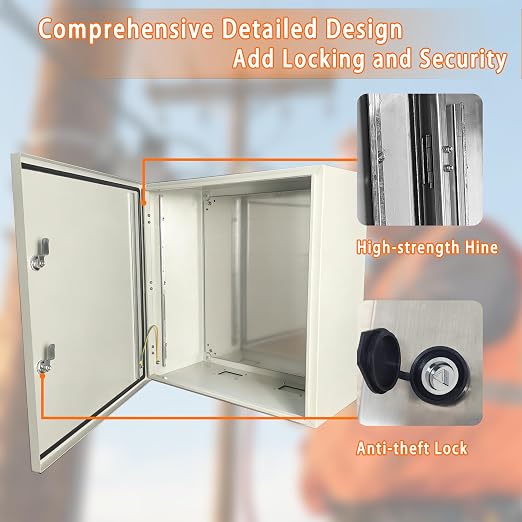 NBCYUNER 24x16x8 Electrical Enclosure Box NEMA 4 Outdoor Enclosure, IP66 - Image 2