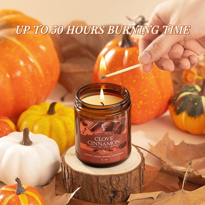 Fall Candles Set, 4 Pack Candles - Image 4