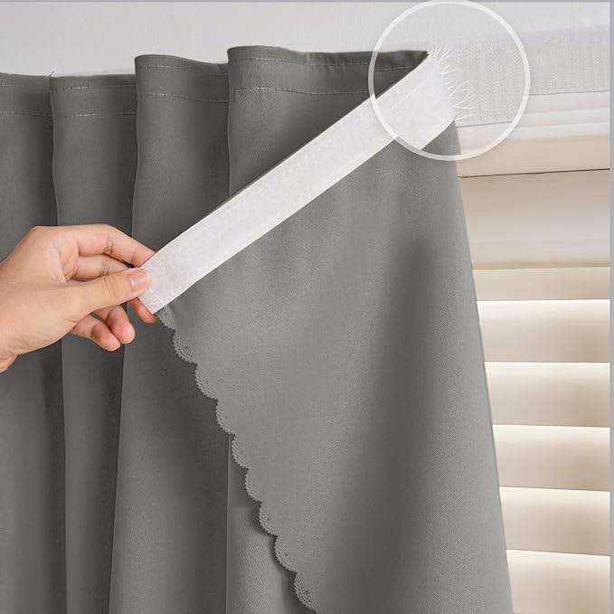Self Adhesive Curtains, No Drilling Rodless Design by gonnrly