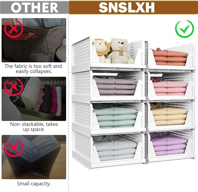 Upgraded Closet Organizers and Storage, Stackable Closet Organizer Basket | 5 - Image 3