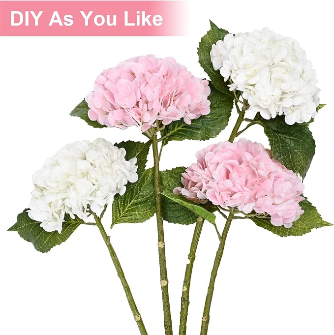 4Pcs Real Touch Hydrangea Artificial Flowers - Image 6