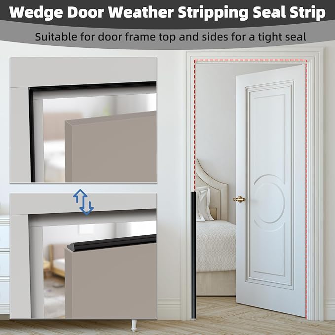 196" Wedge Weather Stripping Door Seal Strip - Image 6