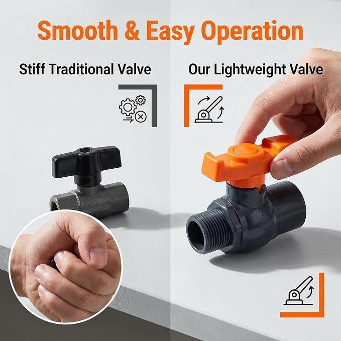 1 inch PVC Ball Valves, PVC Valve 1 inch - Image 6