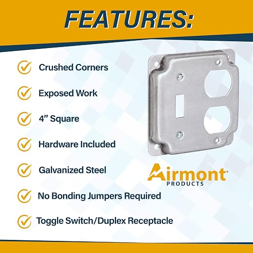 2-Gang Toggle and Duplex Electrical Box Cover - Image 3
