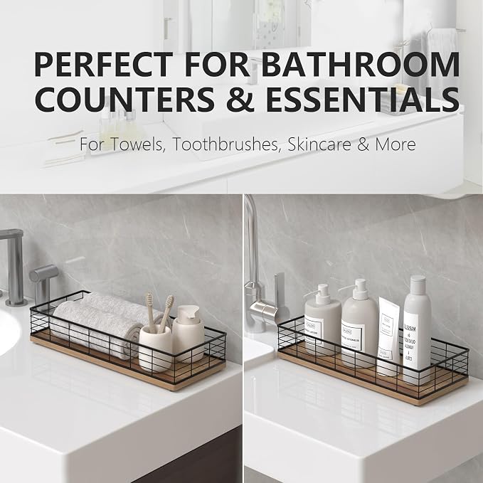 Toilet Paper Storage Basket, Narrow Bathroom Countertop Organizer - Image 4