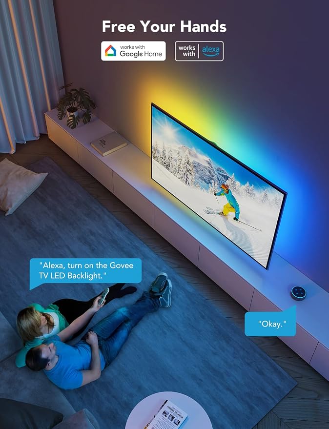 Govee TV LED Backlight, RGBIC Smart LED Strip Lights - Image 3