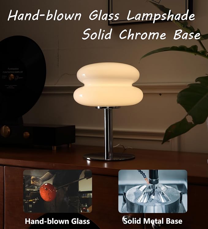 Glivpny Mushroom Table Lamp, Mid Century Modern Decor Lamp | Cool Desk Lamps - Image 3