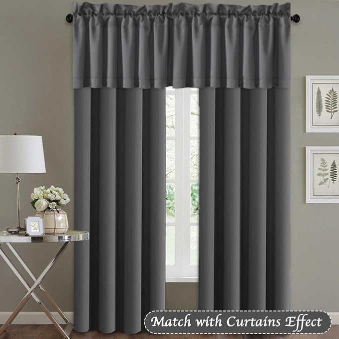 H.VERSAILTEX Blackout Valances for Windows, Kitchen Valance Curtains for Living - Image 3