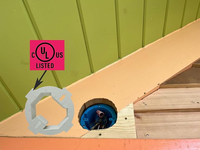 iMBAPrice IMBA-BE1R Ceiling Box Extender, UL Listed Plastic Ceiling Outlet Box - Image 5