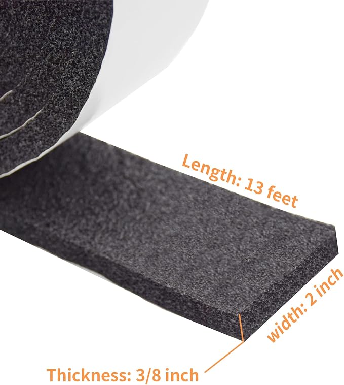 DOBTIM Pipe Insulation Foam Wrap Tape, Self Adhesive - Image 2
