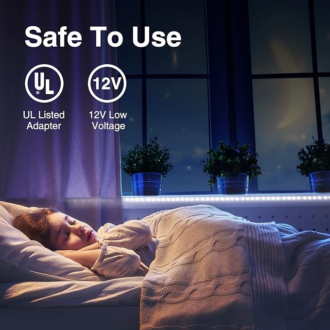 Onforu LED Light Strip, 16.4ft Dimmable LED Tape Light, 6000K Daylight White - Image 5
