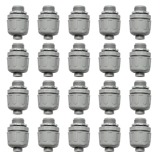 Conduit Connectors, 1/2 Inch, Non-Metallic, by HDHAODA