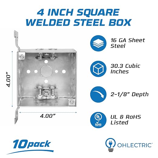 4" Square Welded Electrical Box - Image 2