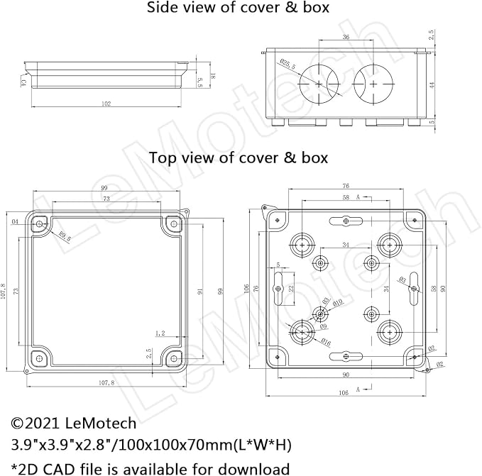 ABS Plastic Dustproof Waterproof IP65 Junction Box Universal Electrical Project - Image 6