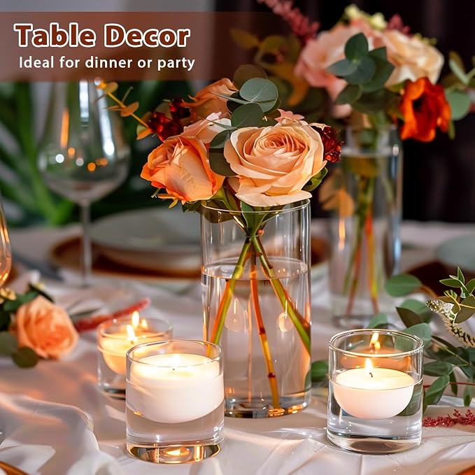 UPBUD 6 Inch Glass Cylinder Vases - Image 3