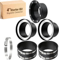 4" Magnetic Dust Collection Fittings, 8 high-Strength Magnets, One-to-Many by Pump
