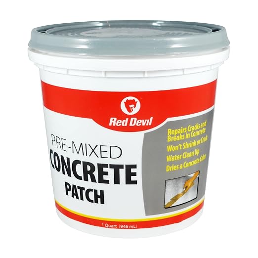 Red Devil 0644 Concrete Repair Patch, Cement Crack Fillter, 1 Quart, Made in USA by RedDevil