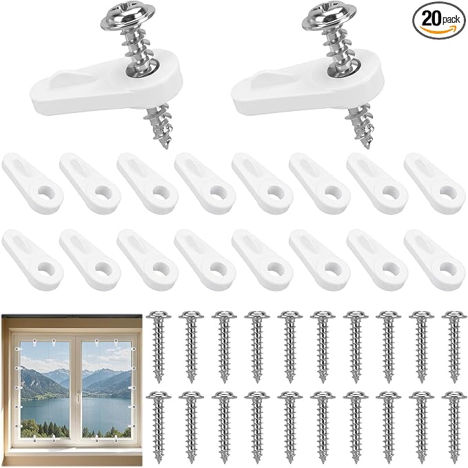 20 Pack Window Screen Clips for Window Screens Storm Door Panels | PL 7909 by Unknown