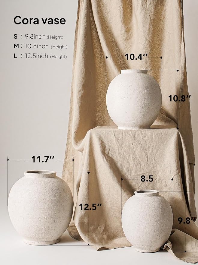 Large White Ceramic Vase - Image 2