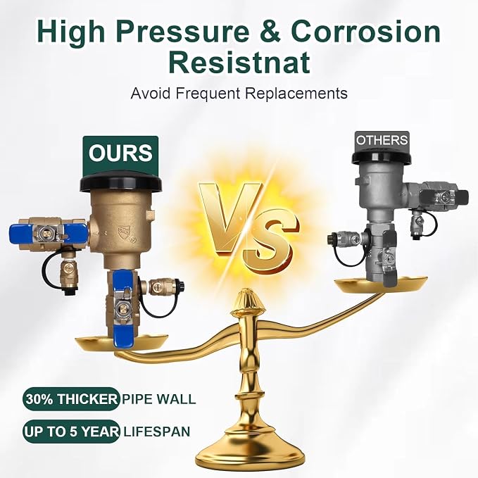 【UPC® Certified】1" Brass Pressure Vacuum Breaker - Image 6