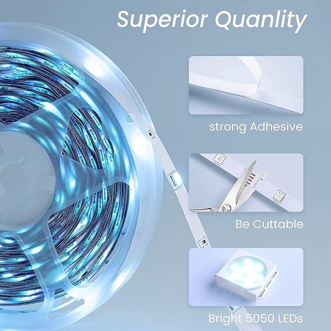 VOLIVO 130FT LED Strip Lights RGB Color Changing | 44-Key IR Remote Control - Image 6