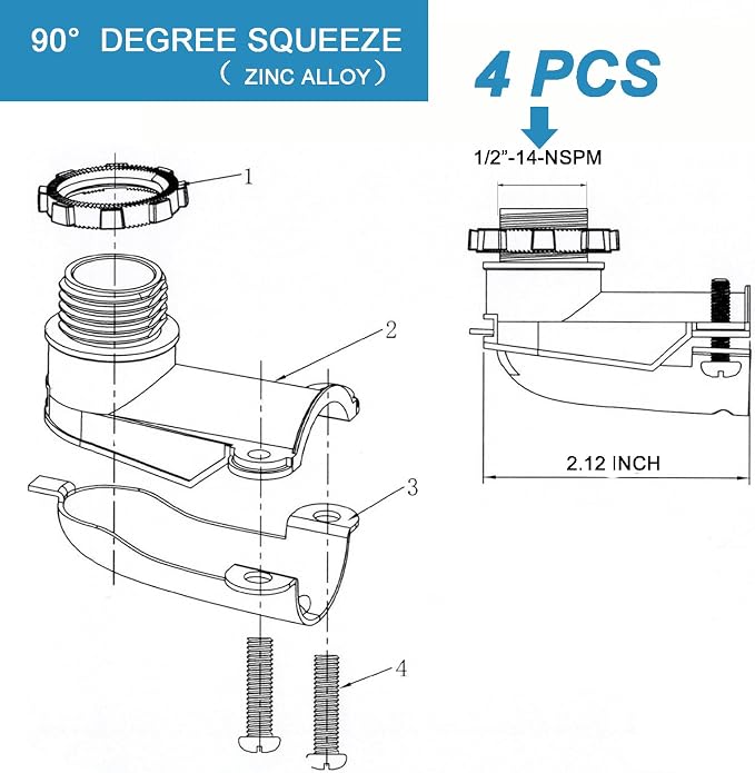 eflyefly 1/2 Flexible Metal Electrical Conduit Part Kit | - Image 6