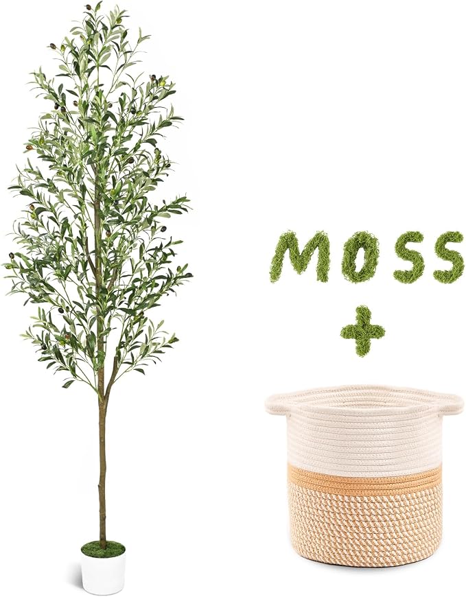 Artificial Olive Tree, 7FT Tall Faux Olive Trees by Waipfaru