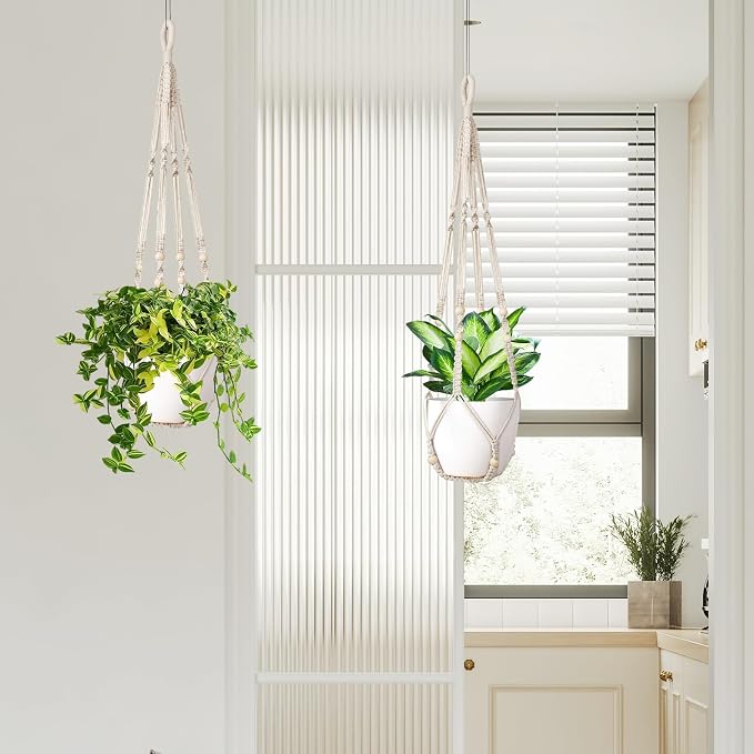 LEWESU Macrame Plant Hanger Indoor Set of 2 - Image 7