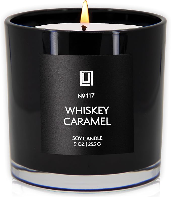 Lulu Candles | Whiskey Caramel | Smells Woody & Sweet | Luxury Scented Soy Jar - Image 2