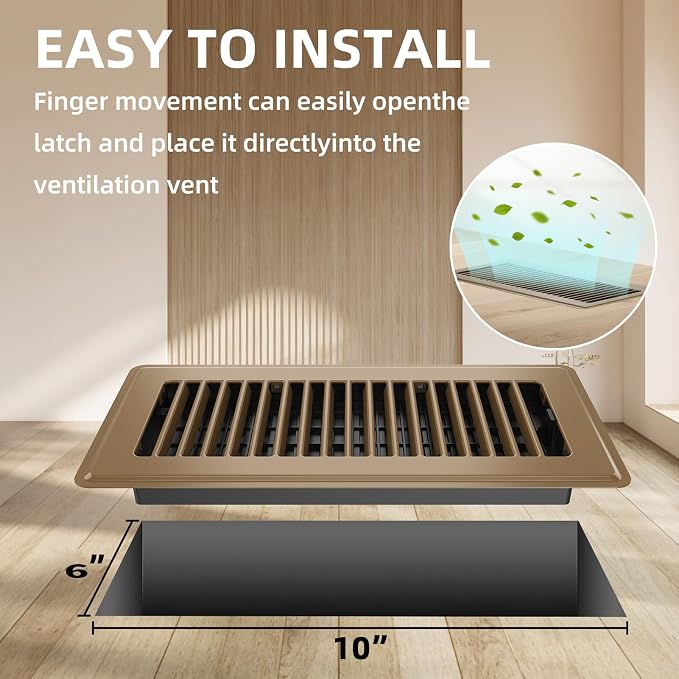 Floor Register 6x10, 6 Pack Floor Vent Covers - Image 3