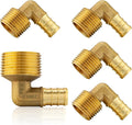 5Pack Seelink PEX Fittings, Pex 1/2" x 3/4" Male Threaded NPT Elbow | Brass by Seelink