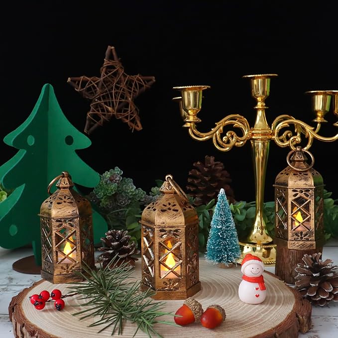 LLQ 12Pcs Mini Lantern for Centerpieces, Small Candle Lanterns Decorative Indoor - Image 4