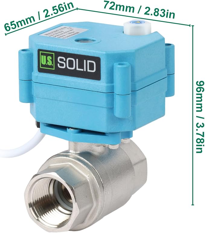 U.S. Solid 3/4inch Stainless Steel Motorized Ball Valve, Full Port, IP67 - Image 7