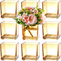 Square Glass Vases Set of 9, Square Vase by MARTAGE