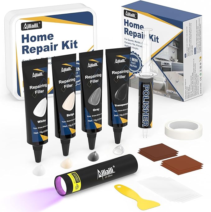 Quartz Countertop Repair Kit, Granite & Marble Repair Kit by AiliailiDirect