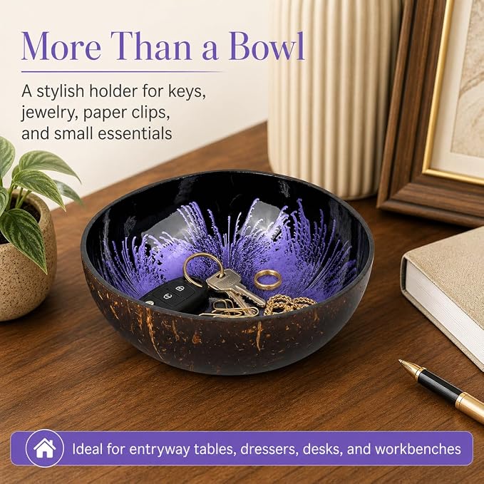 Natural Coconut Bowl Key Decorative - Image 5