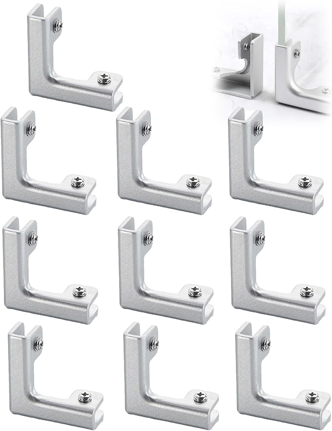 Aluminum Alloy Tile and Glass Clamp Bracket Fixed Corner Clip Positioning | L I by Unknown