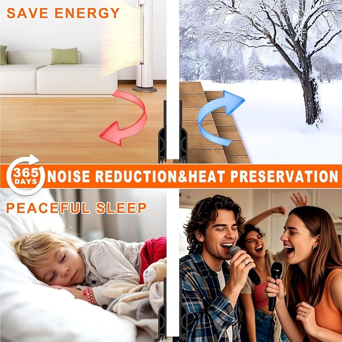 5Pack Door Draft Stopper, Blocks Cold Air, Dust & Light - Image 6