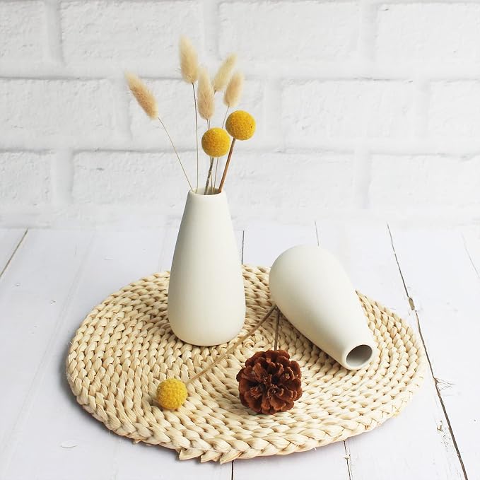 YANLING 6 Pack Small White Vase - Image 6
