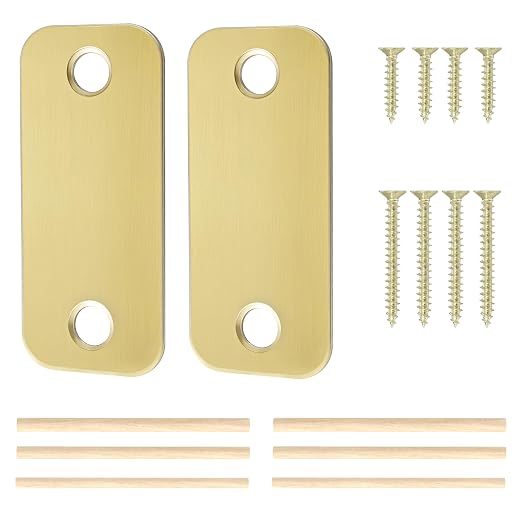 1" x 2-1/4" Door Hole Cover Plate, Stainless Steel Door Strike Filler Plate | by BonKuDoo