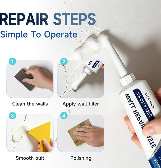 Drywall Repair Kit, 500 g Wall Mending Agent- 2 Pack, Wall Spackle Repair Kit - Image 7