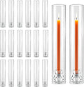 20 Pack Glass Hurricane Candle Holders 12.6" Open Ended Candlestick Tubes | by Novyxis