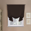 H.VERSAILTEX Blackout Curtain for Bathroom Windows Chocolate Brown Tie-Up Shade by HVERSAILTEX