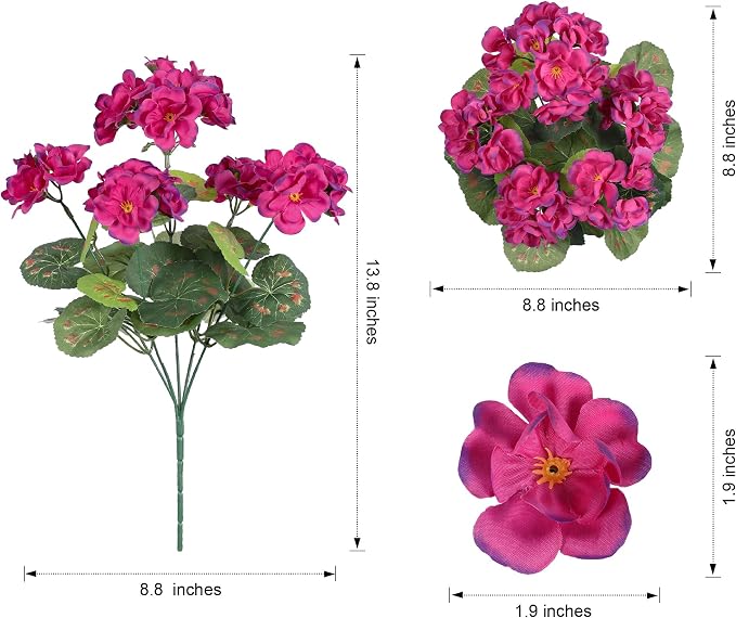 Artificial Geranium Fake Flowers - Image 6