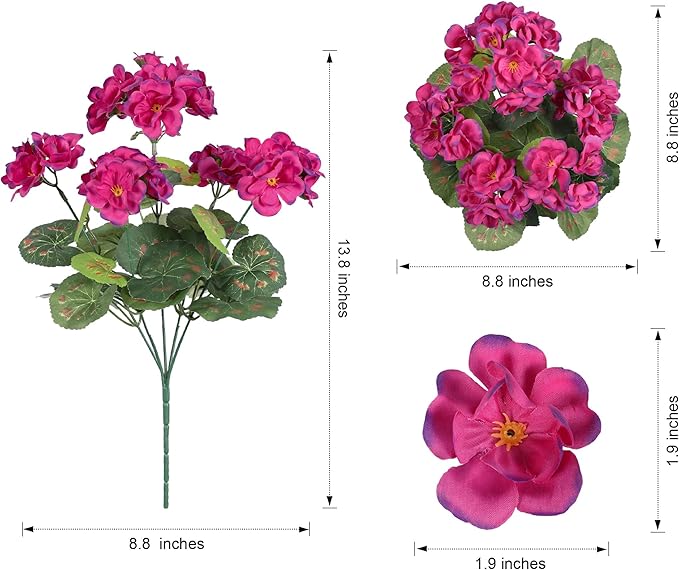 Artificial Geranium Fake Flowers - Image 6