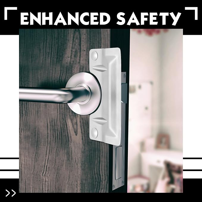 Landhoow 1 Pcs Door Latch Guard Stainless, Reinforcement Ribs Style, Door - Image 5