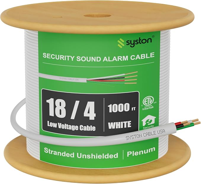 SYSTON 18/4 Fire Security Burglar Station Sound Alarm Control Cable Wire by SystonCableTechnology