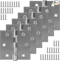 6 Pack 3.5 Inch x 3.5 Inch Door Hinges by LITLANDSTAR