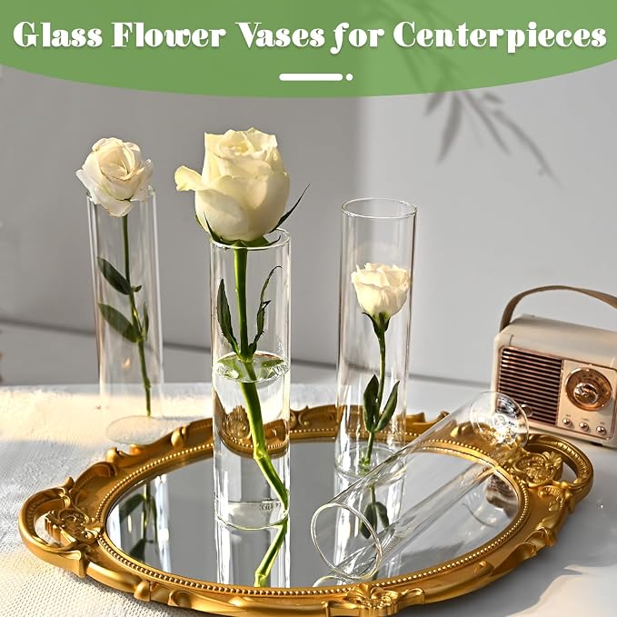 20 Pcs Glass Cylinder Bud Vases - Image 5