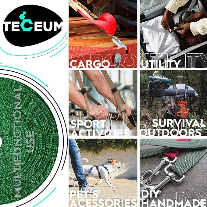 Webbing Strap, 3/4" to 2", 10-50 Yds, EDC gear, backpack repair and pet dog - Image 4